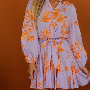Lavender Floral Tunic Dress